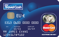 My Travel Cash Euro currency card