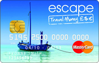 Escape Euro travel money card Escape Euro currency card